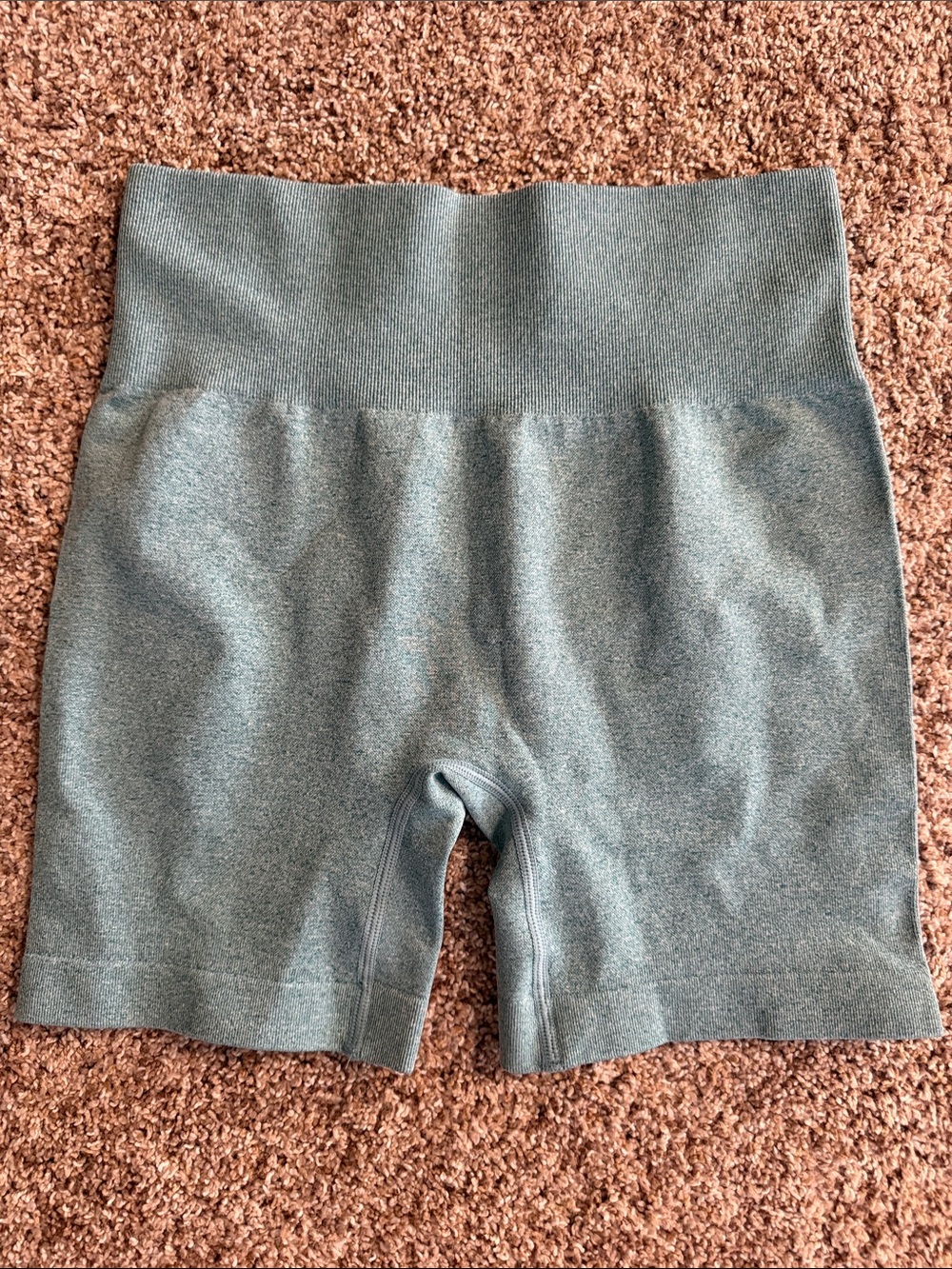High-Rise Seamless Women’s Shorts - teal